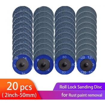 2 Quick Change Zirconia Sandpaper Discs for Rust Removal