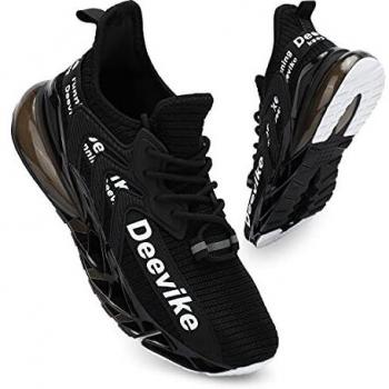 Deevike Women’s Classic Black‑White Athletic Sneakers