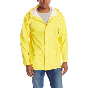 Chaqueta Rains para Hombre, Amarillo, Impermeable, Talla S