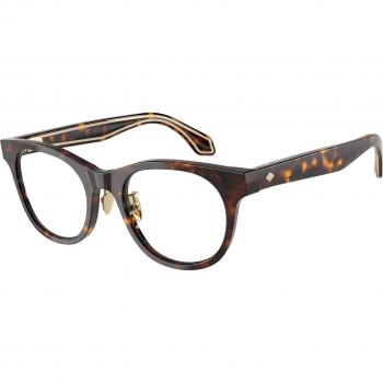 Giorgio Armani AR7269 – Runde Acetat‑Brille, transparente Schildkrötenoptik