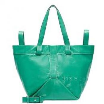 Liebeskind Elvira Green Leather Shopper Bag 20 cm