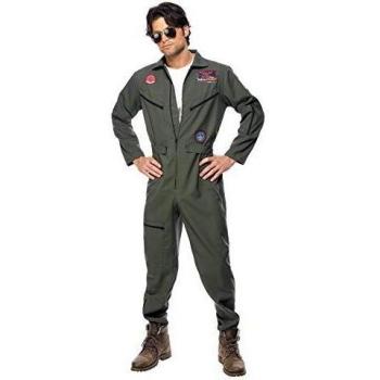 Disfraz de Piloto de Avión Top Gun con Placas de Identificación y Gafas