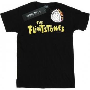 Flintstones Ladies Cotton T-Shirt with Original Logo Boyfriend Fit