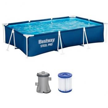 Bestway Framepool »Steel Pro«, 300x201x66 cm, (Set, 3 tlg.), mit Filterpumpe