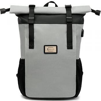 KeKour Rolltop Rucksack für Studium, Arbeit und Reisen – Damenmodell