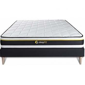 Kit Matelas Soft 160x200 et Sommier Noir