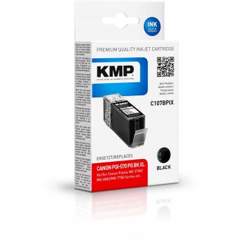 KMP C107BPIX Druckerpatrone für Canon PGI-570 XL Schwarz