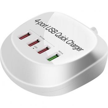 4-Port USB Charger Hub for Home and Travel