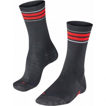 Falke BC Impulse Rapid Cycling Socks – Unisex Size Range 6.5–8.5 – Sleek Black Stripe Pattern