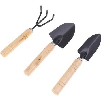 Compact Bonsai Tool Set with Wooden Handles