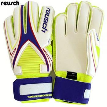 World Keeper G2 Handgelenk-Torhüter-Handschuhe – Purpur/Leuchtgelb – 8 (US-Größe)