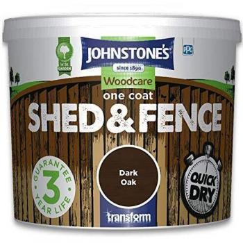 Johnstones Woodcare One Coat Outdoor Fencing Paint (Dark Oak, 9L)