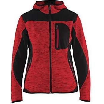 Blaklader 493121 Damen Strickjacke, Rot/Schwarz, Größe XS