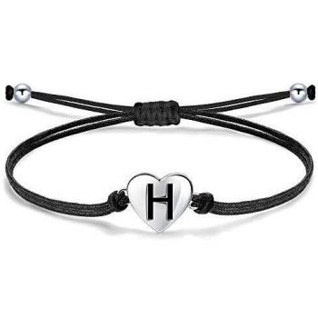 Bracciale Cuore con Lettera “H” in Argento 925