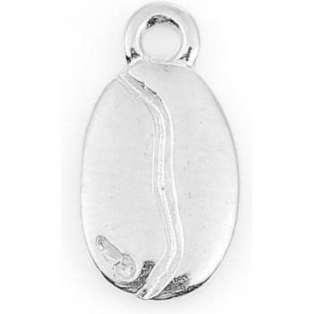 Doreen Box Coffee Bean Zinc Alloy Charms Silver/Gold Color 13mm x 7mm, 50 Units