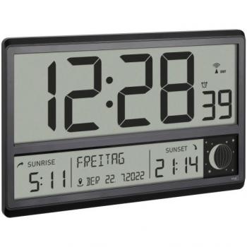 Orologio da parete digitale TFA Dostmann 60.4524.01 nero