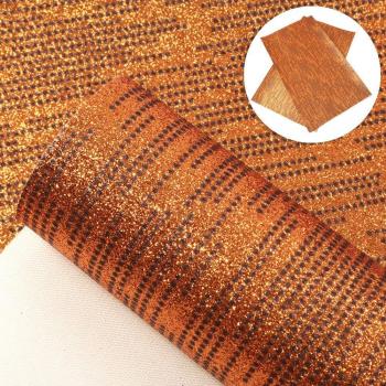 20*34cm Faux Leather Sheet with Glitter Stripes and Dots