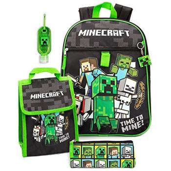 Vanilla Underground Black Minecraft Backpack Set