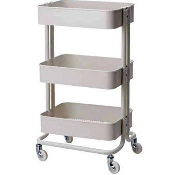 35x45x78 cm White Opulence Multi‑Use Bathroom/Kitchen Cart
