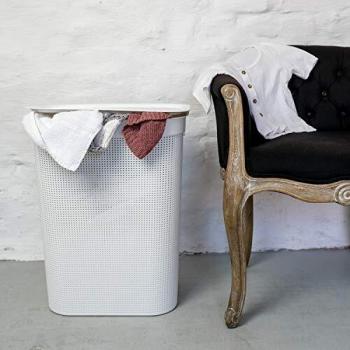 ROTHO Wäschetonne BRISEN, 50 Liter, mit Deckel, Luftzirkulation