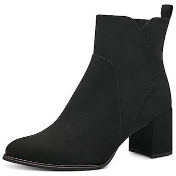 MARCO TOZZI Damen Textil-Stiefelette mit Spitzdesign – 2‑25095‑41, Schwarz