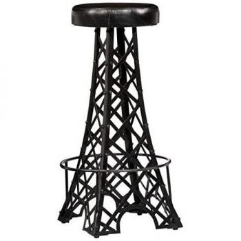 Tabourets de bar en cuir véritable