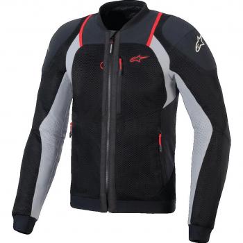 Alpinestars Troop-Air Pro Chaqueta Deportiva Negra con Detalles Rojos