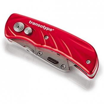 Coupe-papier Transotype Pro en aluminium rouge