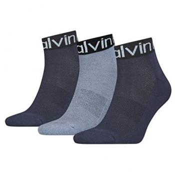 Calcetines CK Men Quarter 3P para Hombre