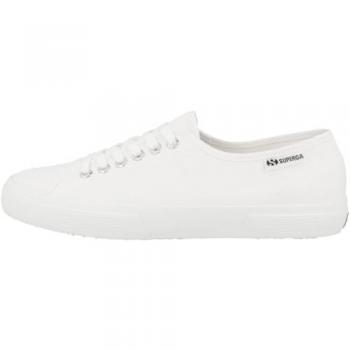 Superga Leggera 3750 weißes Stoff-Schnürschuh-Design