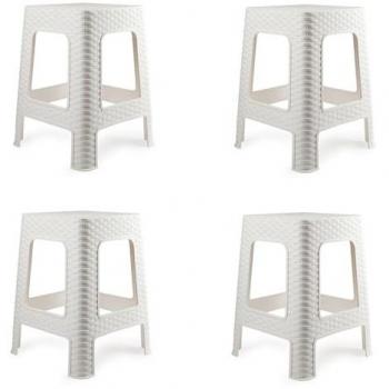 Taburete Apilable Estilo Ratán para Interior y Exterior