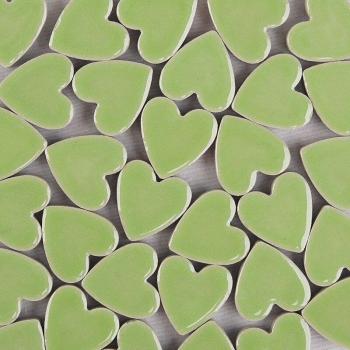 DIY Hartvormige Porseleinen Mozaïek Tegels 250g, 60 Stuks (6 x 10 Kleuren), Ambachtelijke Tegels 2,2x2,3x0,5 cm