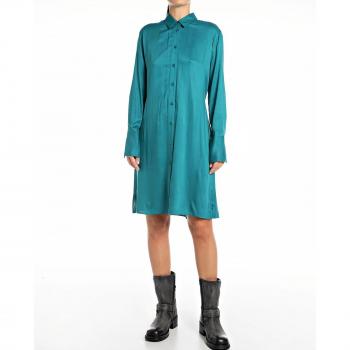 Replay Ladies' Long Sleeve Short Dress in Peacock
