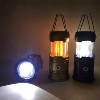 Lampe de Pêche et de Randonnée Solaire 4 en 1