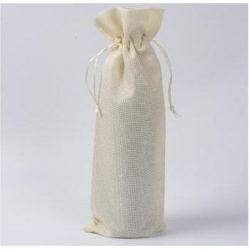 Naturleinen-Wine Bag für Rotweinflaschen, 15x40 cm groß