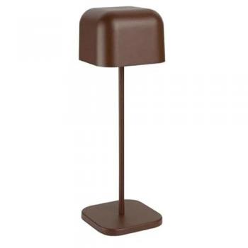 Olympia Lucca 300 mm Table Lamp: Squared Dome in Chestnut