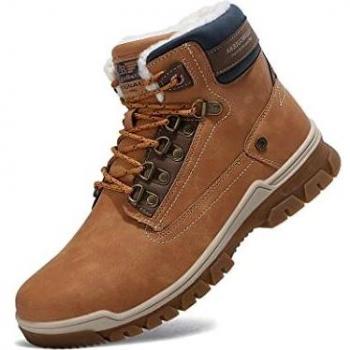 ARRIGO BELLO Mens Winter Boots Walking Hiking Ankle Snow Classic Warm Outdoor Size 10UK (DWBrown, 10 UK, numeric_10)