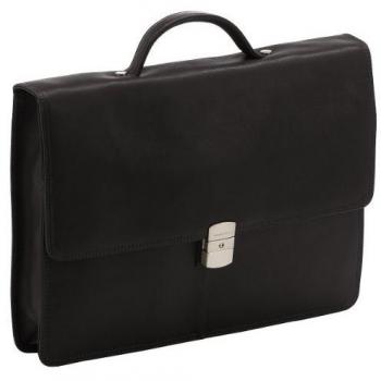 Harold's Country 36 cm Aktenklammer aus Leder – schwarz