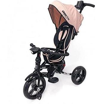 Kikkaboo Nikki 3 in 1 Dreirad, klappbar, EVA-Reifen, Musik und Lichter in Rosa