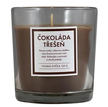 Q-Home svíčka s vůní čokolády a třešní 125 g bez víčka