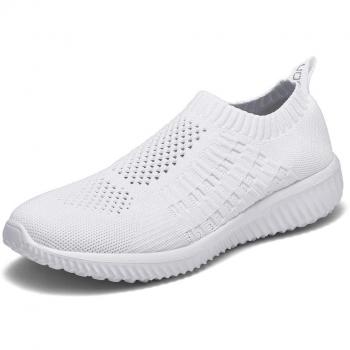 TIOSEBON Women’s LightStride Mesh Sneakers – Breathable Running Footwear 10 UK White