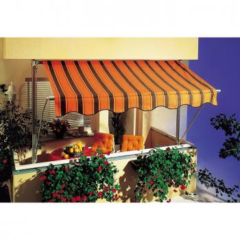 Line‑Klemmmarkise von Spettmann – Breite 300 cm, Ausfall 160 cm, Orange & Braun