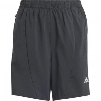 Adidas Kids' Woven Running Shorts Black with Reflective Silver Accents