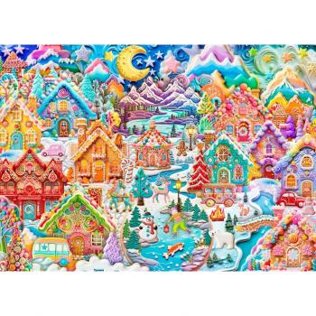Alipson Puzzle Nacht in der bunten Keksstadt 1500 Teile