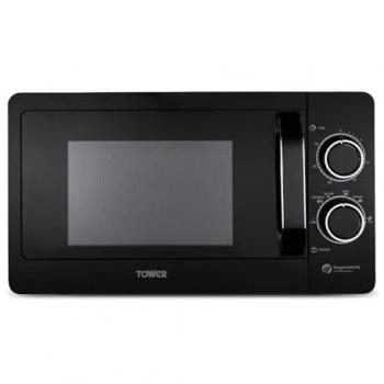 Tower T24042BLK 20L Manual Microwave Oven in Elegant Black