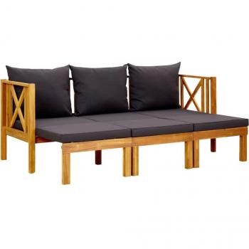 Meuble de jardin en bois d'acacia pour 3 personnes