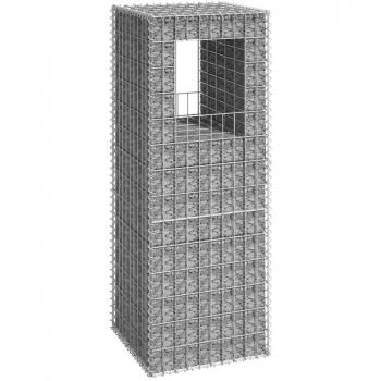Poteau de panier de gabion 50x50x140 cm en fer