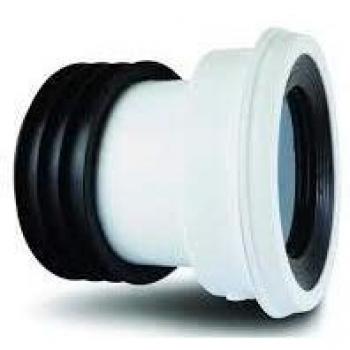 Polypipe 4 WC Pan Connector – 110 mm, 90° Straight Angle Bent Extension, White