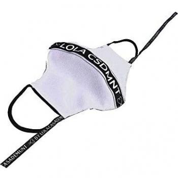 Lola Casademunt White Fabric Mask with Logo: Hygienic & Reusable