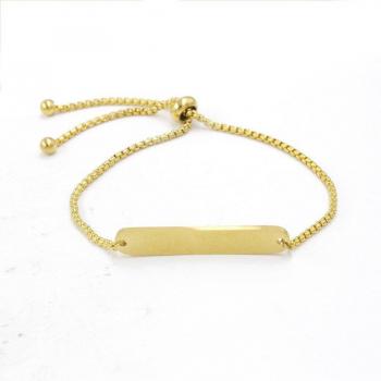 10-Pack Stainless Steel Engravable Bar Bracelets